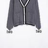 Spring 2025 Women's Fashion Cable Knit Cardigan - European & American Style