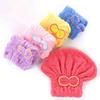 Bowknot Water Absorbent Quick Hair Drying Cap Bathing Hat Tool Drying Head Towel