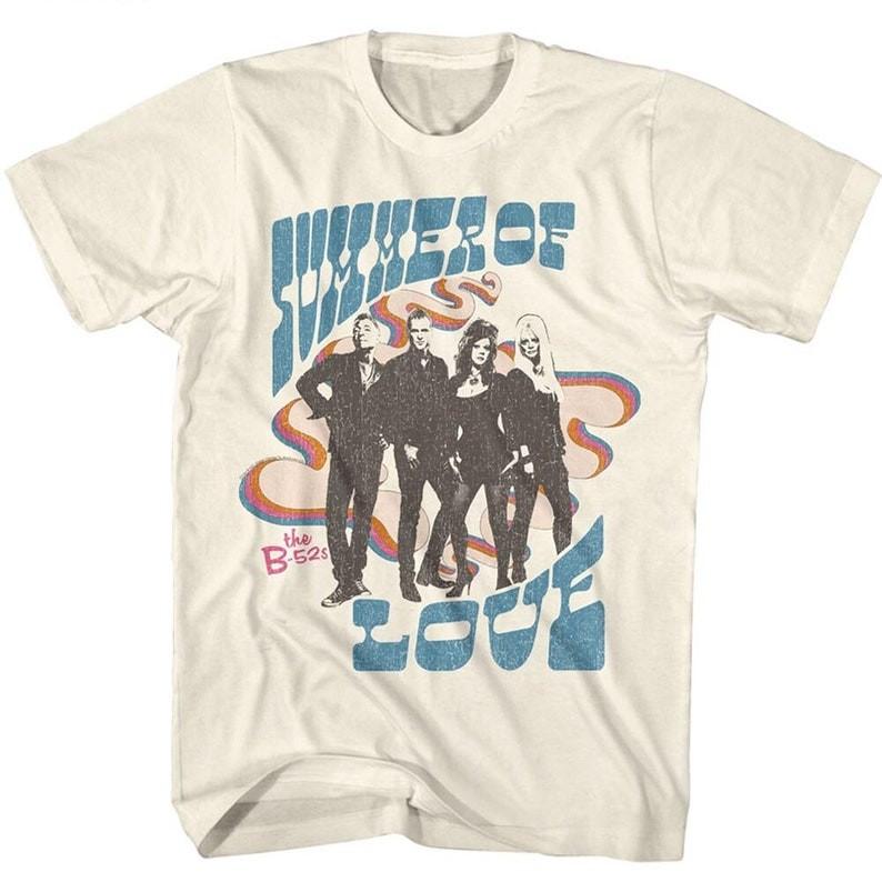 

The B52#039s Summer of Love WHITE T shirt short sleeve tee Classic NH25722 Unisex T-Shirt XXL