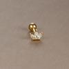 Einfache Mode Edelstahl Mond Sterne Herzen Blume Zirkon Runde Kugel Schraubstecker Ohrringe für Frauen Hip-Hop Schmuck Geschenke