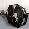 1pc Horse Pattern Fashionable Automatic Opening/Closing Folding Umbrella with 8 Bones, Windproof Portable, Daily Use020