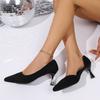 Fashion 2025 Spring Elegant Black Women's High Heels Shoes Sexy Summer Pointed Toe Pumps Stiletto Party Shoes size 43