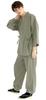 Summer Tsumugi Willow Size [Kyoetsu] Samue, Washable, Style, Fabric, Cotton, 14, Men's (M, Grass)
