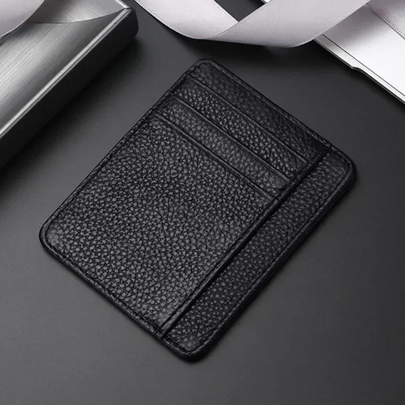 Fashion Women s Genuine Leather Card Wallet with Zipper Pocket Slim Small Coin Purse