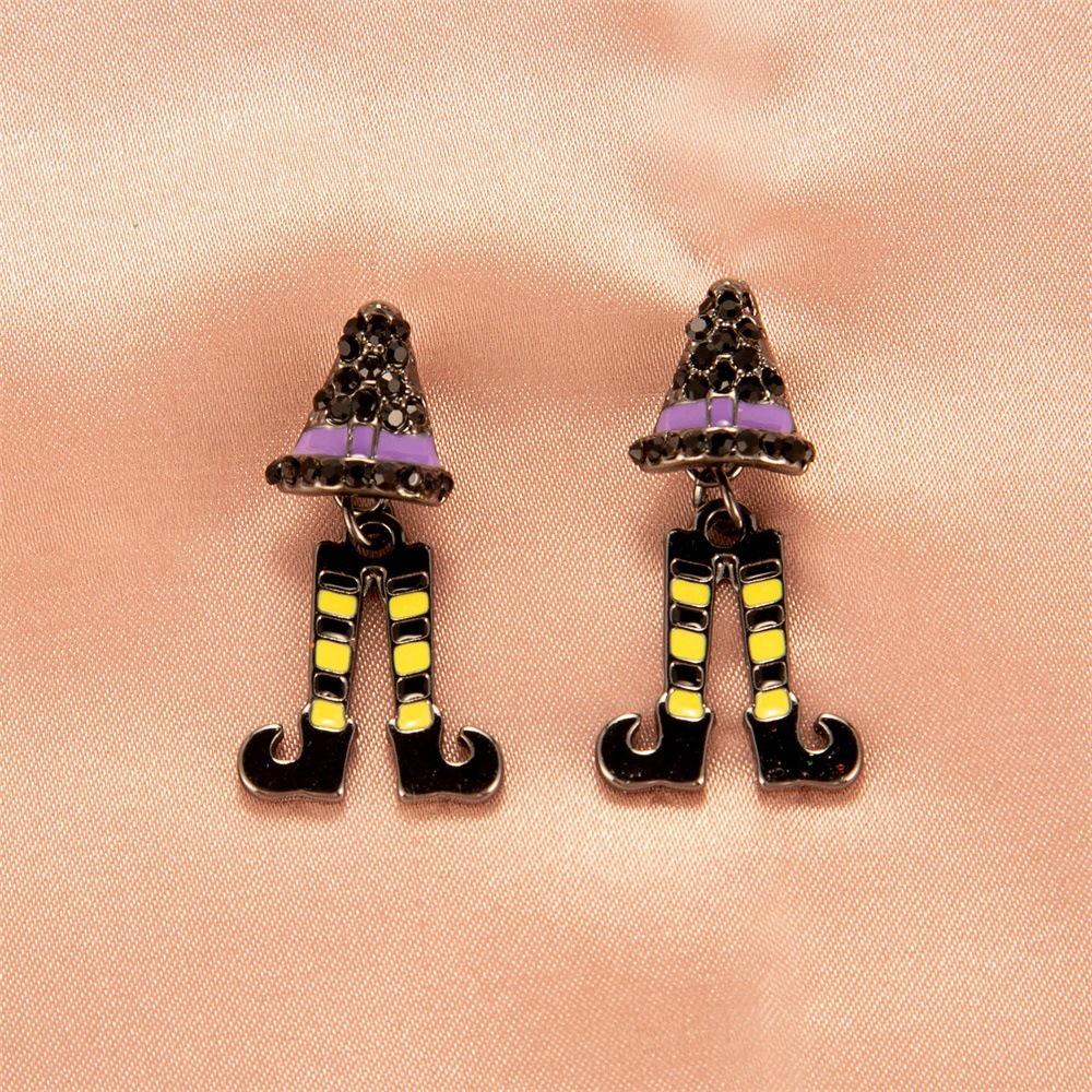 Unique Halloween Earrings: Creative Skull, Pumpkin, Bat, Fun Studs