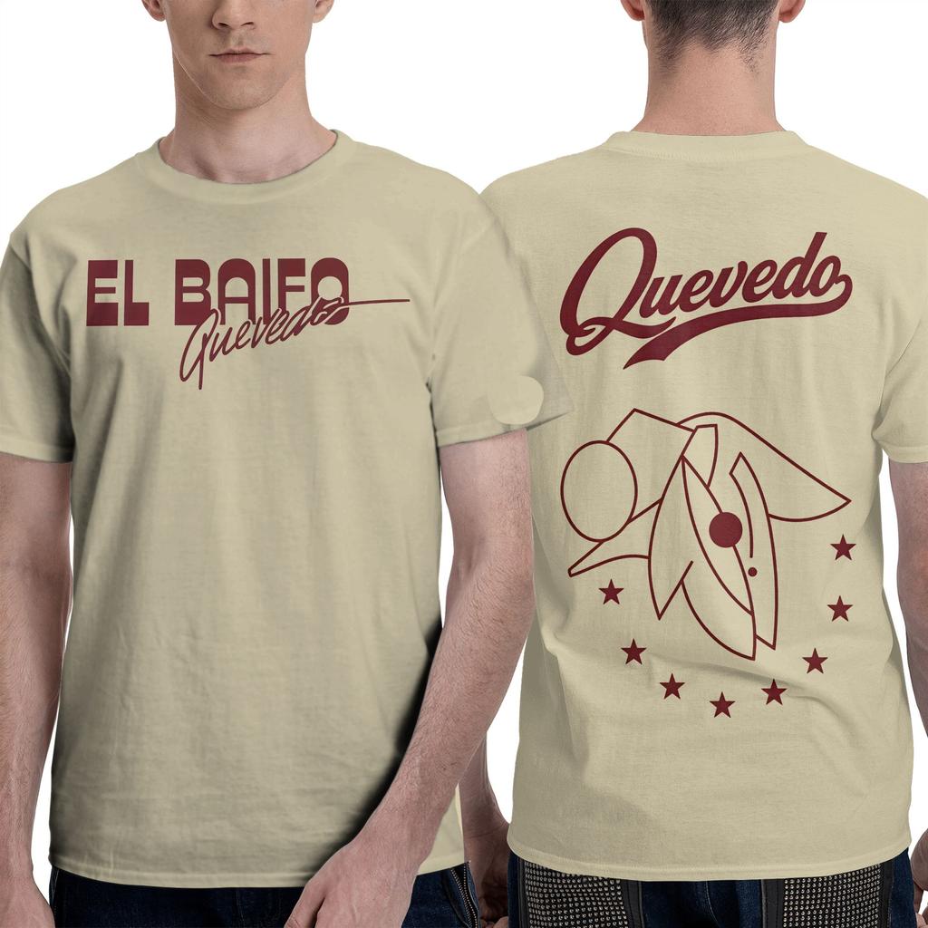 QUEVEDO EL BAIFO 2026 T Shirt Hip Hop TShirts Short Sleeve Y2K Retro Tops Summer 100 Cotton Comfortable Plus Size Clothing