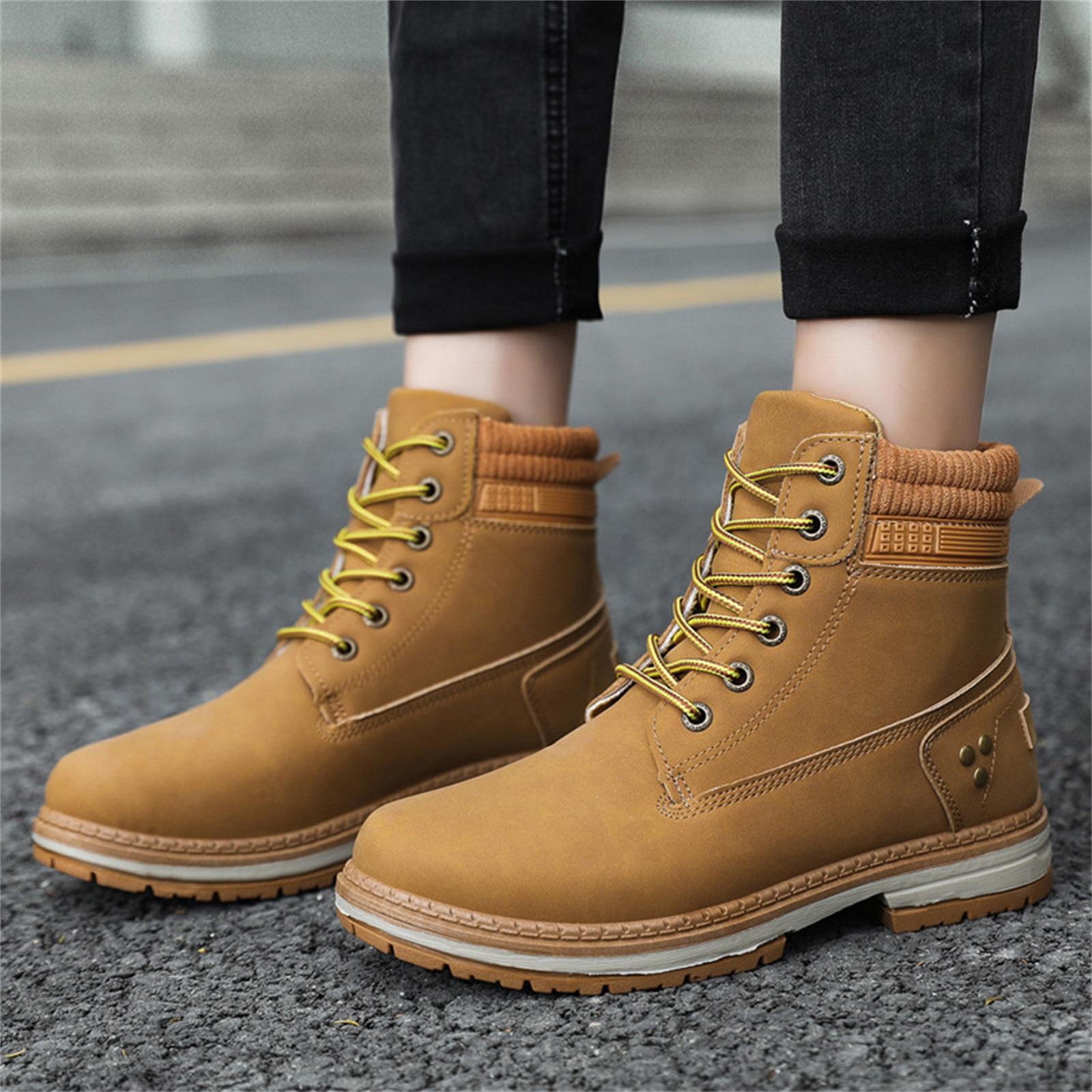 

Women s Outdoor Chunky Heel Boots, Versatile Single Boots 42 жовтий