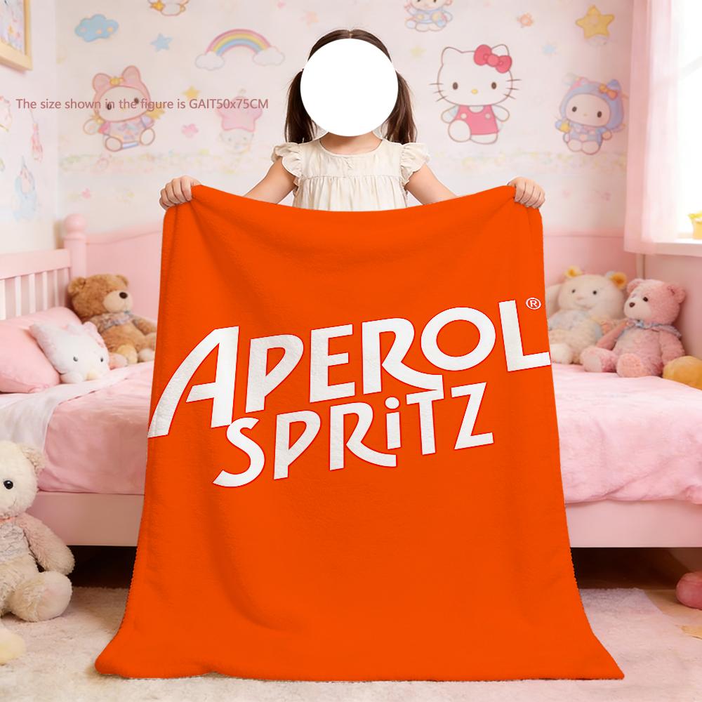 

A-AAperol Sprit Blanket For Soft Throw Blanket for Picnic Bed Sofa Home Bedroom Cozy Warm Comfortable 75x90cm
