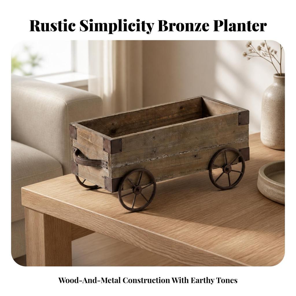 Decorative Planter Freestanding Plant Pot Modern Planting Vessel for Wabi-Aged