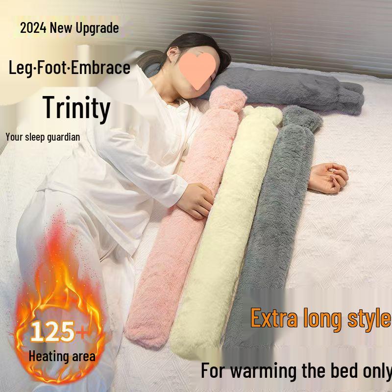 

Надвелика супердовга грілка для теплого сну та ніг Pink - Rabbit Fur, 78 cm Long