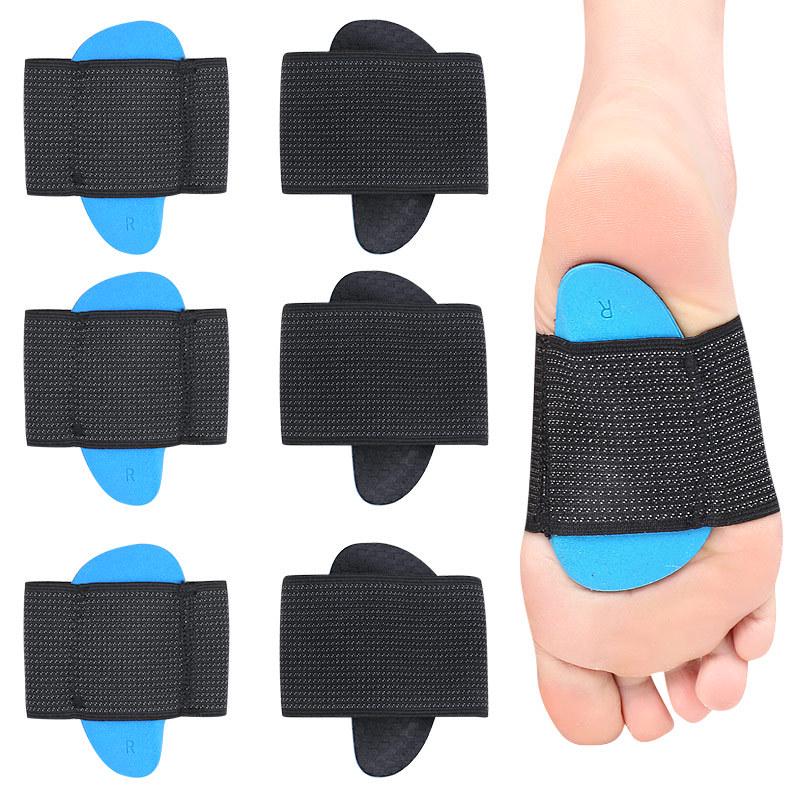 Unisex Elastic Bandage Foot Pad for Flat Feet - Arch Support & Toe Correction Half Insole