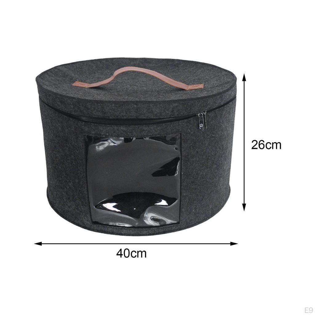 Felt Hat Container Organizer Clear Window Sturdy Material Multifunctional Lightweight Holder