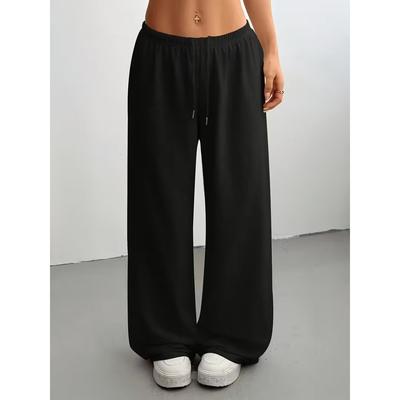 Women Jogger Pants Casual Drawstring Loose Unisex Wide Leg Straight Pants Sweatpants Spring Autumn Pants