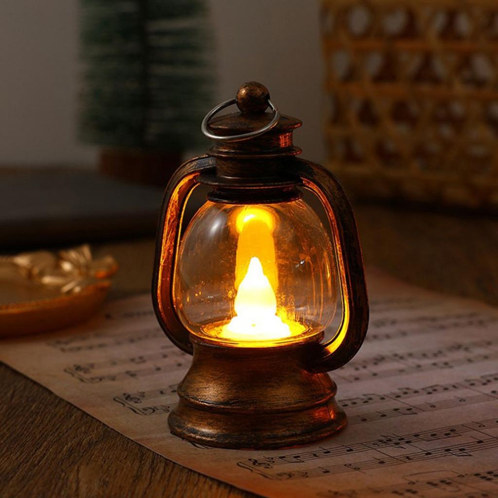 Christmas Decoration Retro Small Oil Lamp, Christmas Gift Small Horse Lamp Creative Bar Atmosphere Decoration Ornaments