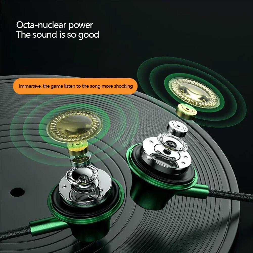 Stylish Metal Body with L-Shaped Plug Enhanced Bass and Clear Mic Wired Gaming Earphones for Music and Mobile Esports