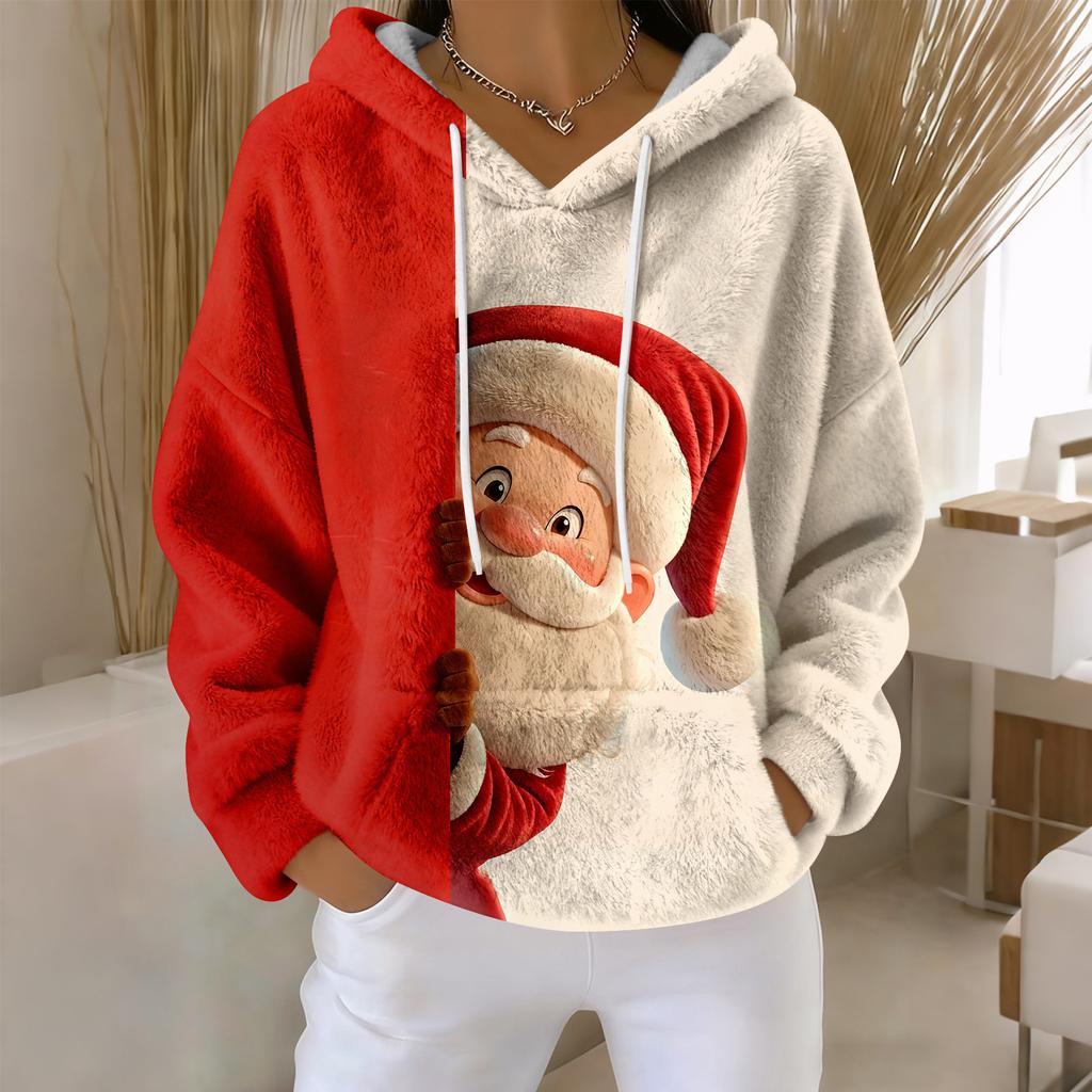 Dámské mikiny Oversized Zimní Plyšové Roztomilé Mikiny Pulovr Trendy Podzimní Zimní Oblečení