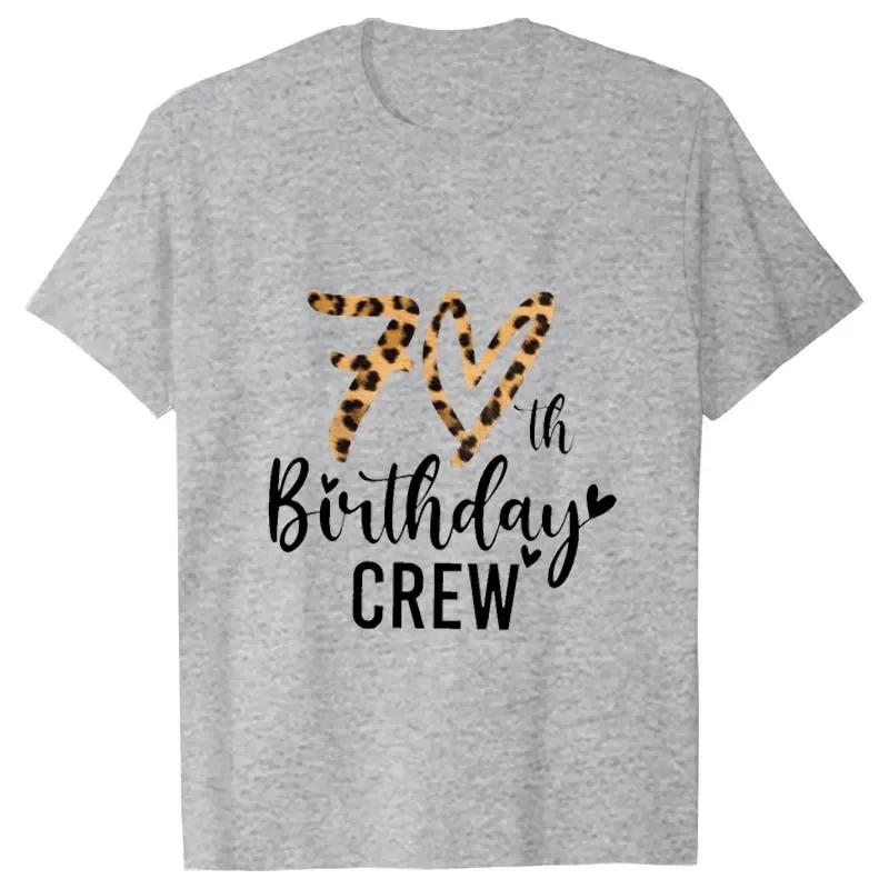 

Футболка Hello 70 Tops с леопардовым принтом Футболка 70th Birthday Squad для женщин Летняя одежда Футболка с коротким рукавом для вечеринки по случаю дня рождения 4XL