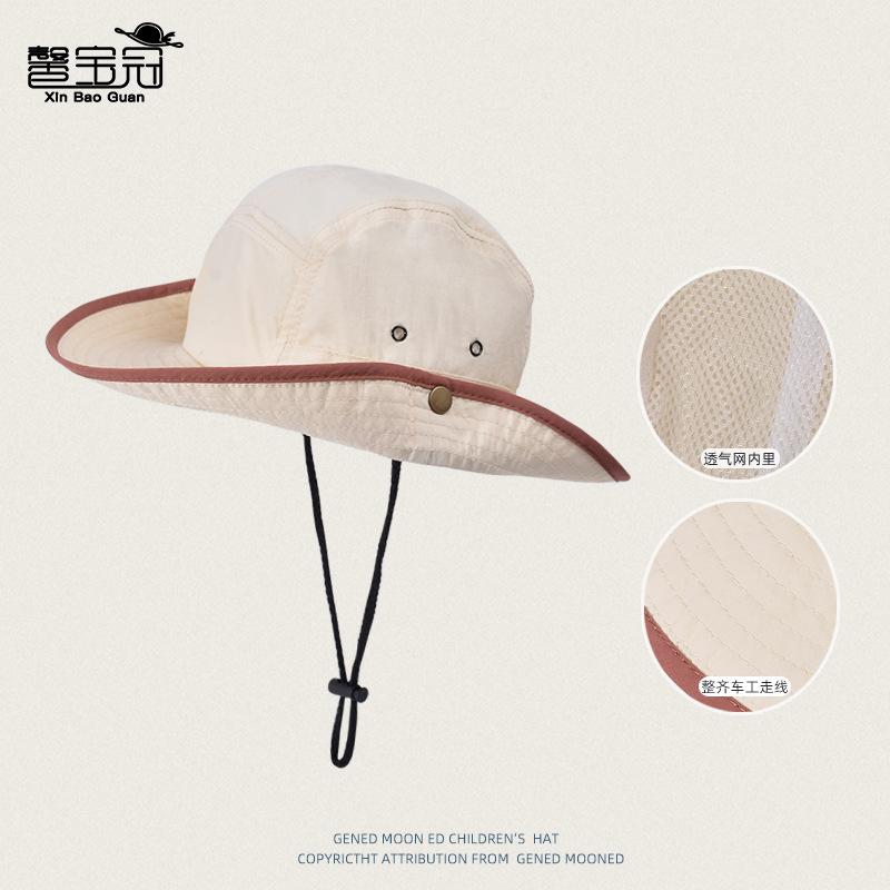 1112 barnhattar sommar tunn andningsbar bred brätte solskydd solhattar för pojkar och flickor utomhus bucket-hattar