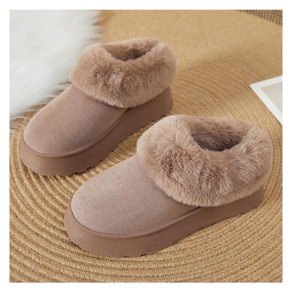 Snow Boots for Women with Thick Velvet Short Boots, Cotton Boots with Soft Soles, Children's Cold Resistant and Warm Cotton Shoes