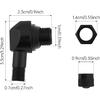 Windance 2pcs 90 Degree CNC Motorcycle Tire Valve Stems for Most Bike 10 mm to11.3 mm Tubeless Tires Easy tallation (Black)