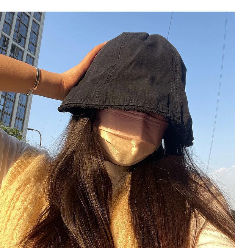 Niche fashionable bucket hat female summer cold wind fashionable versatile face small rough edge bucket hat