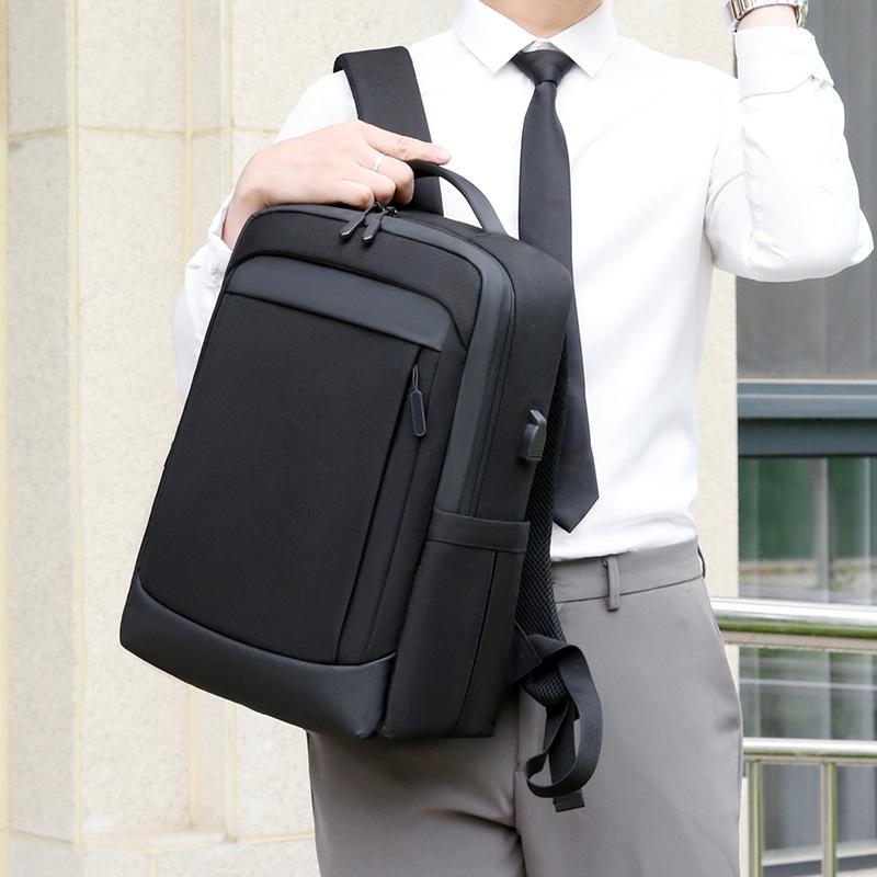 Simple Business Backpack with Multiple Compartments for Commuting, A Large-capacity, High-end Men's Backpack