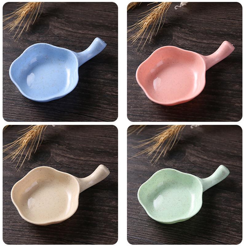 Kitchen Multifunctional Seasoning Dish Wheat Straw Seasoning Dish With Handle