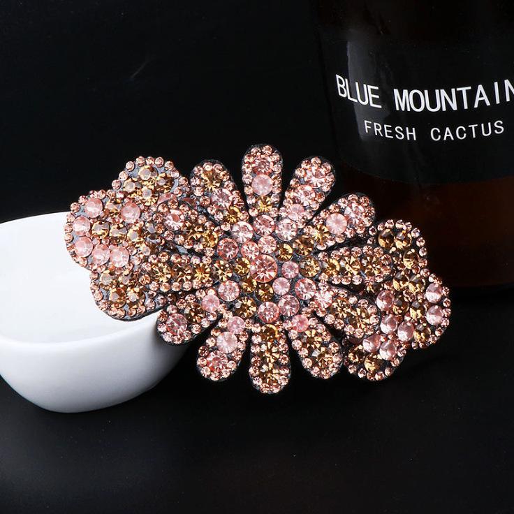 Elegante Grampo de Cabelo Coreano com Strass: Presilha Diamante para Cabelo Preso para Mulheres