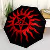 1 PC Automatic Folding Umbrella - Supernatural Pattern Portable Foldable Design With 8 Ribs Christmas Birthday Gifts