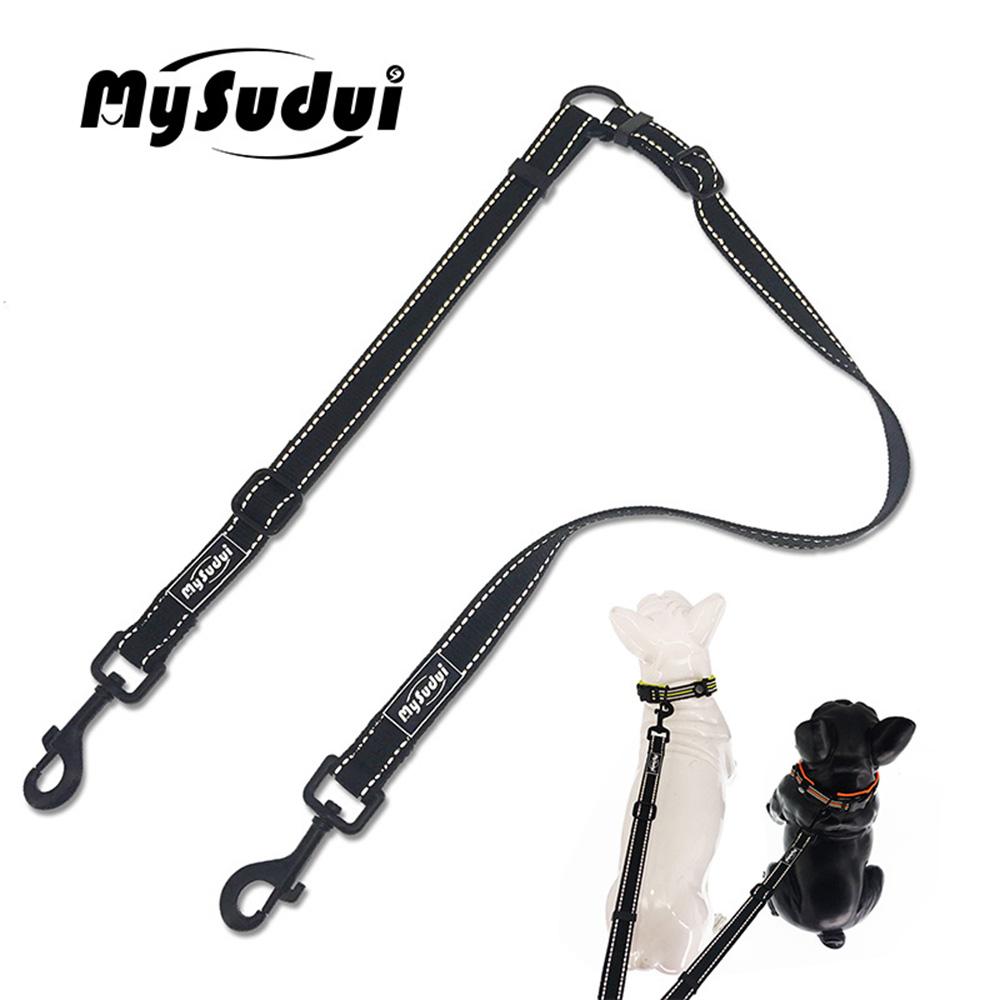 

Двойной поводок для собак MySudui, нейлоновый регулируемый поводок для собак, двойной поводок для собак, соединительный поводок для домашних животных, двойной поводок для собак, беговой ремень