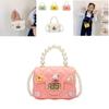 Princess Handbag For Girls With Pearl Jelly Shell Rainbow Design For Daily Use