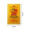 God Of Wealth Metal Buddhist / Taoist Card, Peace Amulet Card Buddhist Gold Card