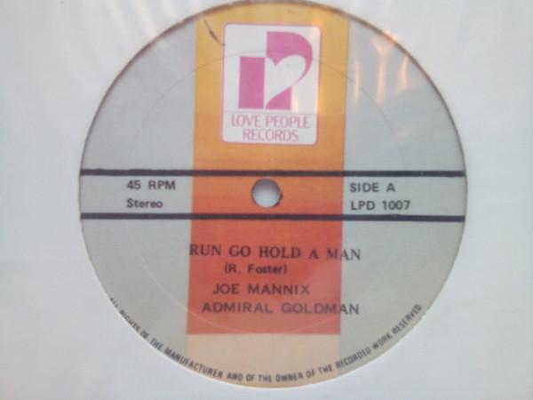 

12-дюймовая пластинка JOE MANNIX ADMIRAL GOLDMAN Run Go Hold A Man LPD1007 Love People Rec Ямайка Регги Ска Даб Б/у