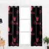Home Curtain Pink Crown Princess Bedroom Kitchen Curtains Living Room Decoration Items Window Curtains for Living Room