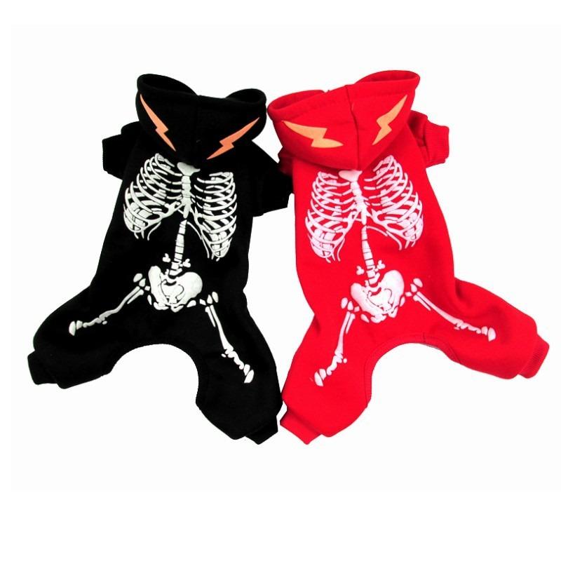 Dinosaur Pet Transformation Costume, Skeleton Skeleton, Autumn and Winter Pet Clothes, Halloween Dog Clothes