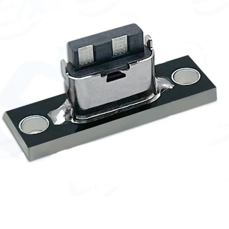 

10 Pcs USB 3.1 Type C Sockets (With Screw Mounting Plate) 2-pin, 4-pin Female Connector Jacks Charging Port Forward And Reverse