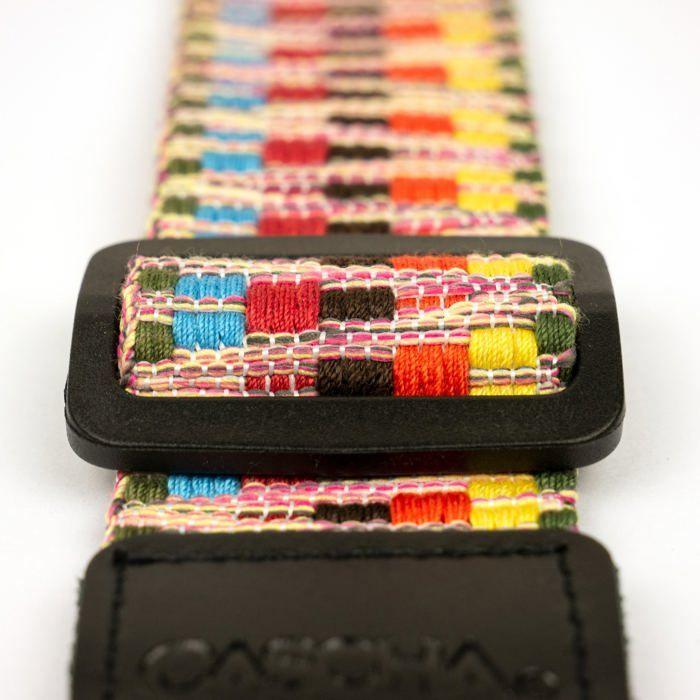 Cascha HH 2200 sangle ukulélé jacquard arc-en-ciel
