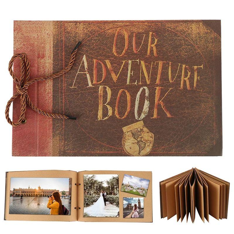 AEE4-Photo Album Expandable DIY Album Scrapbook Family Lovers Friends Photo Book Memory Scrap Book For Valentines