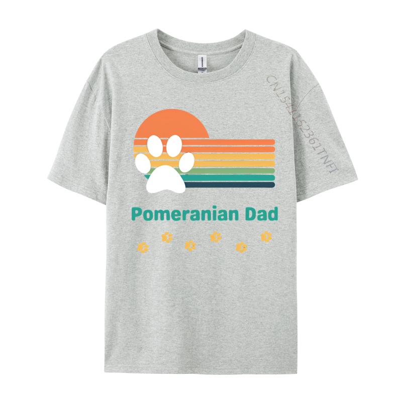 

Pomeranian Dog Dad Vintage Retro Colorful Tshirt Men T Shirts Gifts Print Tshirts Casual Plus Size Tops Tee Graphic T Shirts S