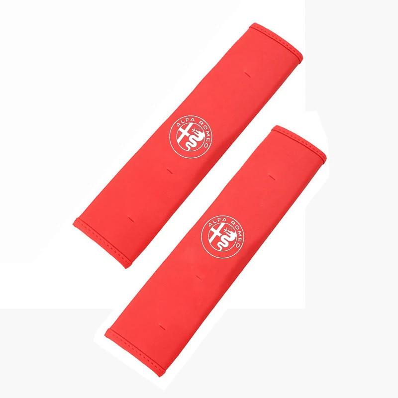 Car Seat Belt Shoulder Pads Interior Accessories for Alfa Romeo Emblem 156 159 Mito Giulia GT Brera Spider Giulietta 147gt 166