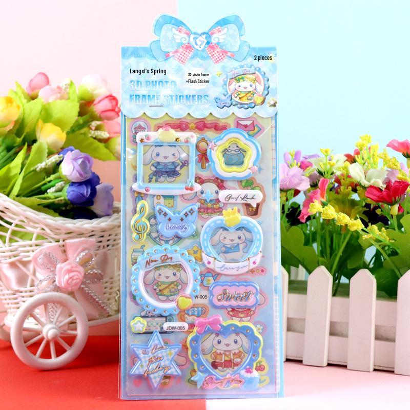 מדבקות תלת-ממד בשכבה כפולה: קפיברה, לבוב, דוב תות, קורומי, מלודי שלי