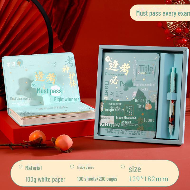 Gold List Notebook Gift Set: National Tide Stationery for College Exam Success - Perfect Birthday Souvenir