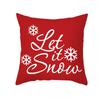 Wish Christmas Pillow Cover Peach Skin Printed Waterproof Cushion Cover Home Supplies Pillow Cover