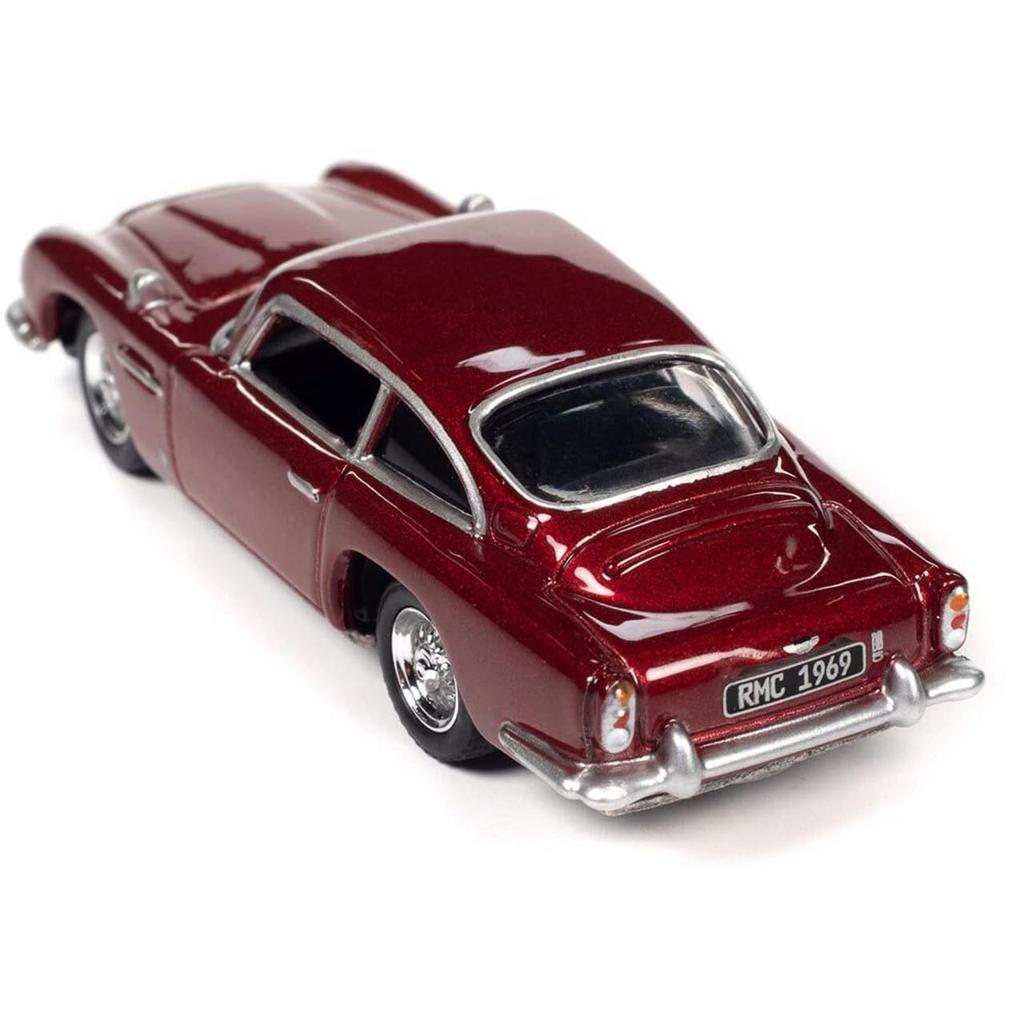 Johnny Lightning Scale Aston Martin DB5 1966 Dark Red Classic Gold Aston Martin Diecast Car 1/64 [Used]