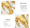 New Chinese Rice Bead Open Ring: Light Luxury Design, Colorfast Titanium Steel, Unique Temperament Finger Ring for Women