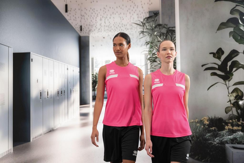 Competition Sleeveless Shirt MARGIE Neon [Elea] Pink/White