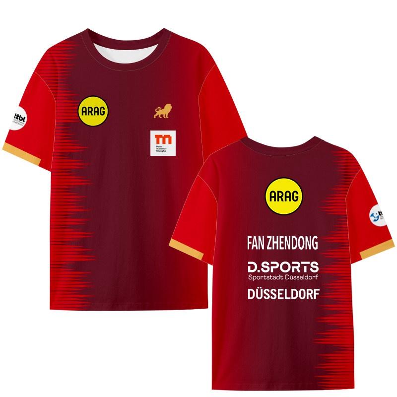 Fan Table Tennis Jersey Men Short Sleeve T‑Shirt Sports Training Tee Sport Fan T‑shirt for Table Tennis Supporter FamilyMatching