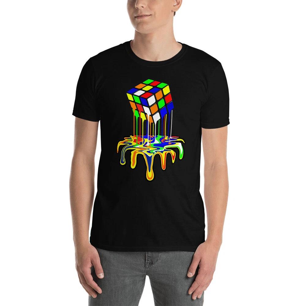 rubic trendy awesome colorful graphic great design Short-Sleeve Unisex T-Shirt 4XL