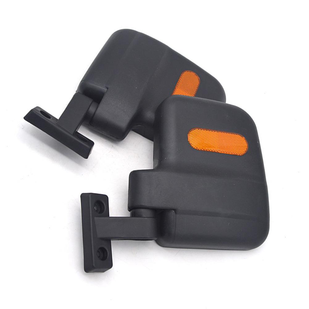 Black Closed Car Reversing Mirror with Rearview Feature for Cars Trucks SUVs Plastic Build Compact Design 1 Pair