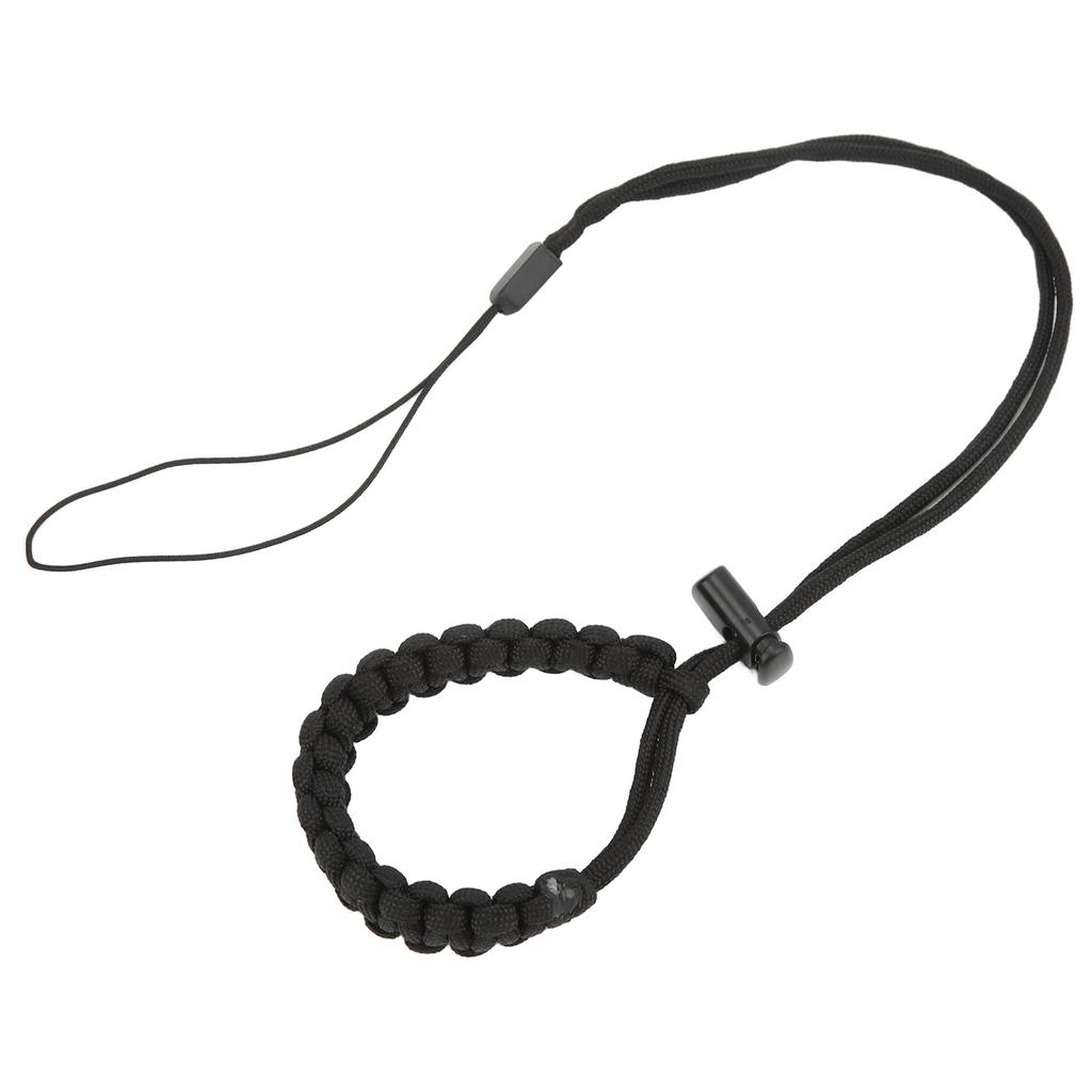 Hand Woven Diving Wrist Strap Dive Wrist Lanyard for Mobile Phone Action Camera Series Black